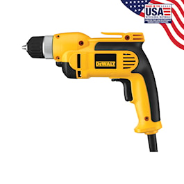 DeWalt 3/8 in. (10mm) VSR™ Pistol Grip Drill with Keyless Chuck Kit (Reconditioned)
