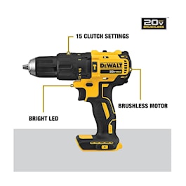 DEWALT 1/2-in 20-volt Max-Amp Variable Speed Brushless Cordless Hammer Drill (1-Battery Included) (Reconditioned)