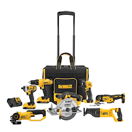 DeWalt 20V MAX* 7-Tool Combo Kit With Large Rolling Contractor Bag (Reconditioned)