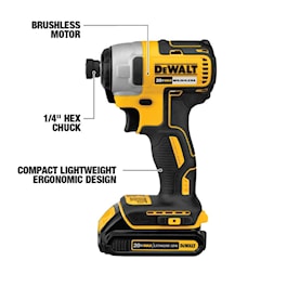 DEWALT 20-volt Max 1/4-in Brushless Cordless Impact Driver (Reconditioned)