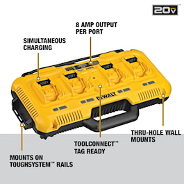 DEWALT 20-V 4-Pack 2 Amp-Hour; 2 Amp-Hour Lithium-ion Battery Kit (Charger Included) (Reconditioned)