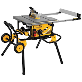 DeWalt 10" Jobsite Table Saw  32 - 1/2" (82.5cm) Rip Capacity, and a Rolling Stand (Reconditioned)