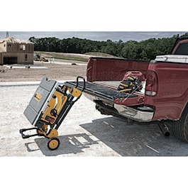 DeWalt 10" Jobsite Table Saw  32 - 1/2" (82.5cm) Rip Capacity, and a Rolling Stand (Reconditioned)