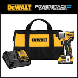 DEWALT POWERSTACK 20-volt Max 1/4-in Brushless Cordless Impact Driver (1-Battery Included, Charger Included and Soft Bag included) (Reconditioned)
