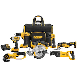 DeWalt 20V MAX* 7-Tool Combo Kit With Large Rolling Contractor Bag (Reconditioned)