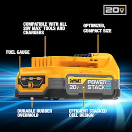 DEWALT POWERSTACK 20-volt Max 1/4-in Brushless Cordless Impact Driver (1-Battery Included, Charger Included and Soft Bag included) (Reconditioned)