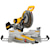 Profile of double bevel sliding compound miter saw.