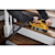 User sanding a wooden staircase with the DCW220B and the DCBP520 battery
