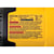 Close up of risk and warnings instruction feature on a 12 inch double bevel sliding compound miter saw.