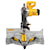 Profile of electric single bevel compound miter saw.