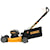 Side profile of 21 and a half inch Brushless Cordless Push mower