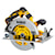 Profile of cordless circular saw tool only.