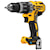 Profile of Cordless Compact Hammer drill with Tool Connect.