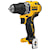 Profile of Brushless cordless drill driver with battery.