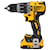 Profile of Cordless Compact Hammer drill with Tool Connect.