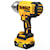 Angled view of DEWALT 20V MAX XR(®) 1/2 in. High Torque Impact Wrench with 5.0 Ah battery