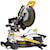 Sixty volt max cordless double bevel sliding miter saw on a slight angle 