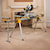 12 inch double bevel sliding compound miter saw with pieces of wooden on floor.
