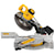 Profile of electric single bevel compound miter saw.