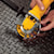 One touch guard feature of paddle switch small angle grinder.