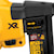 Close up of the features on the nose piece of a  XR 18 GA Cordless Narrow Crown Stapler