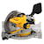 Profile of electric single bevel compound miter saw.