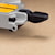 Close up of miter system feature of double bevel sliding compound miter saw.