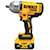 Side view of DEWALT 20V MAX XR(&#174;) 1/2 in. High Torque Impact Wrench with 5.0 Ah battery