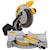 Profile of electric single bevel compound miter saw.